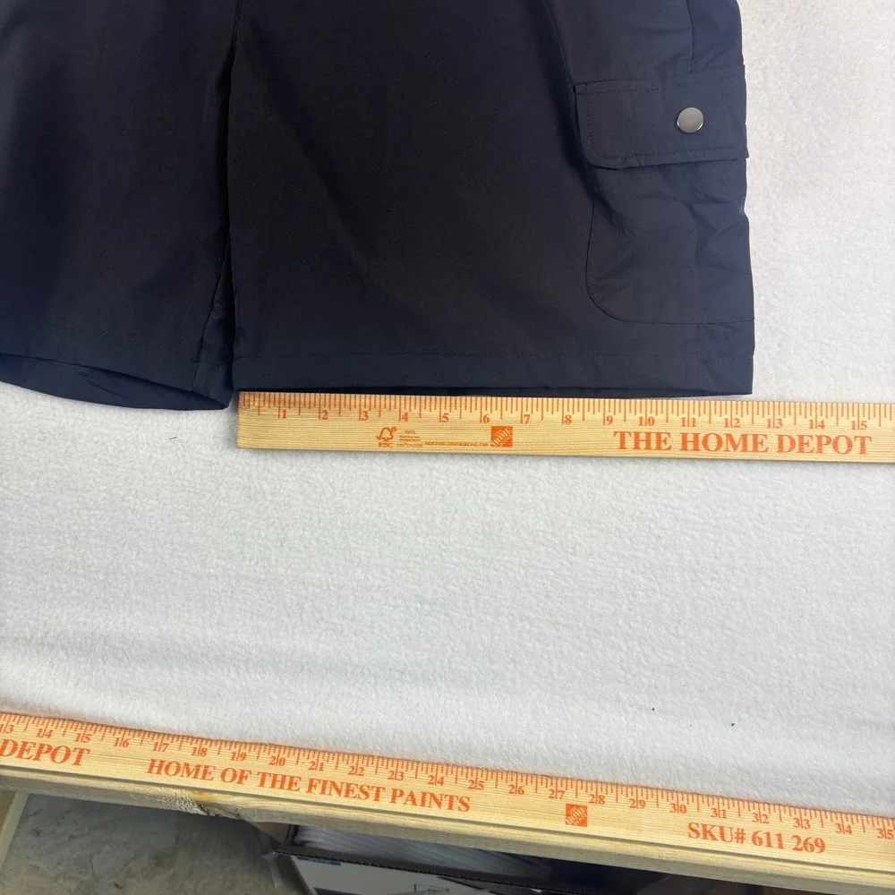 Unbranded‎ Mens Black Cargo Shorts 2XL Nylon Elastane Lightweight Utility Hiking